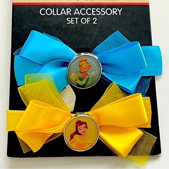 🐾🐈‍⬛ Disney Tails Pet Collar or Lead Trim -          💙Cinderella & Belle💛 - Picture 7 of 10